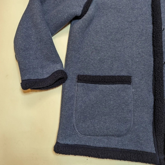 Vintage Northern Reflections Fleece Blue Navy Jacket Sweater Woman Large Grandma - Picture 5 of 8